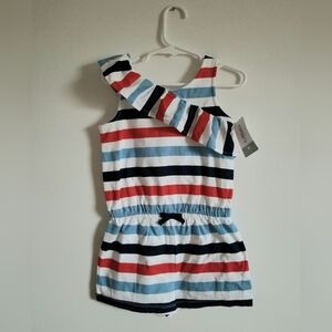 New Striped Sleeveless Romper Sz 5T